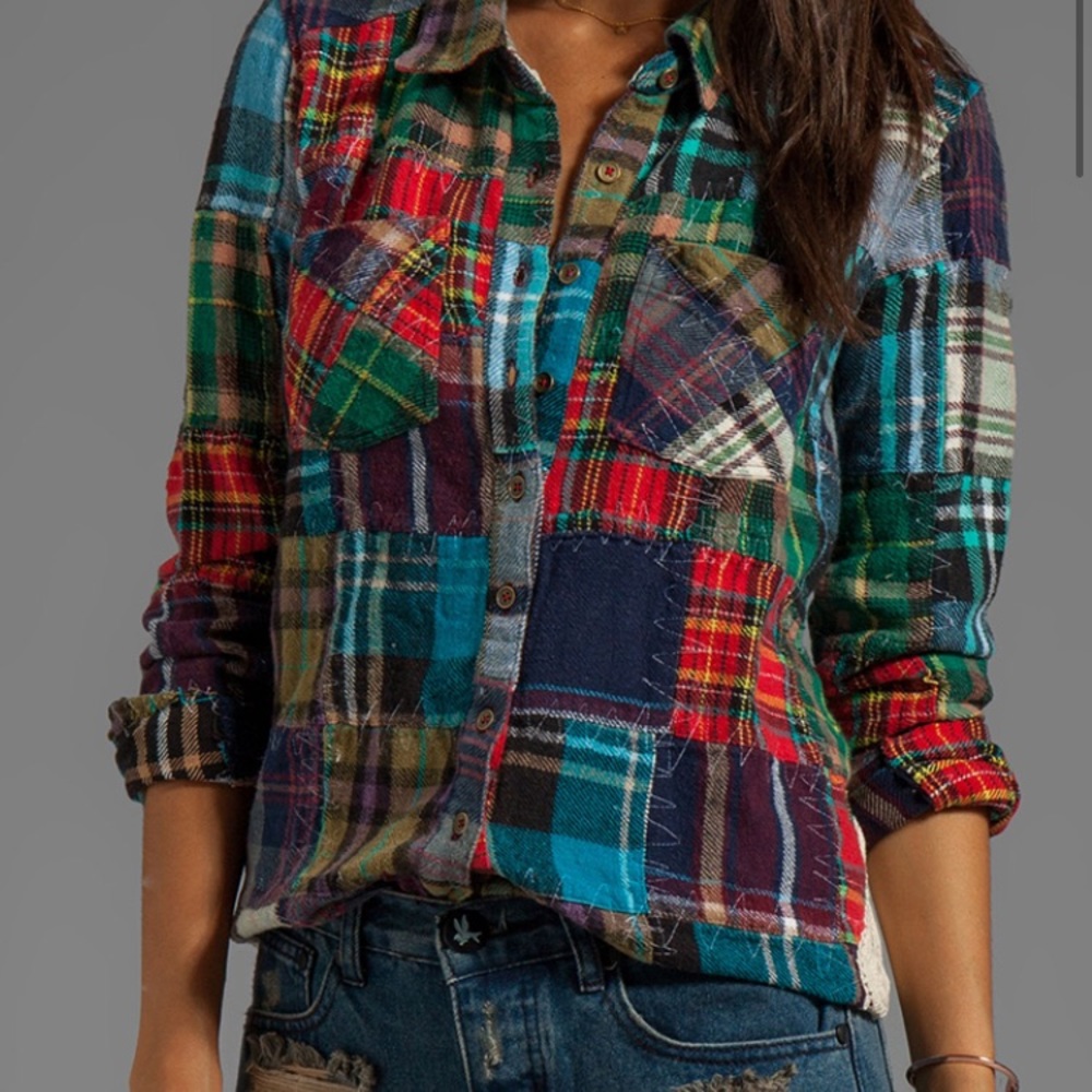 FREE PEOPLE LOST IN PLAID BUTTONDOWN ISO!!!